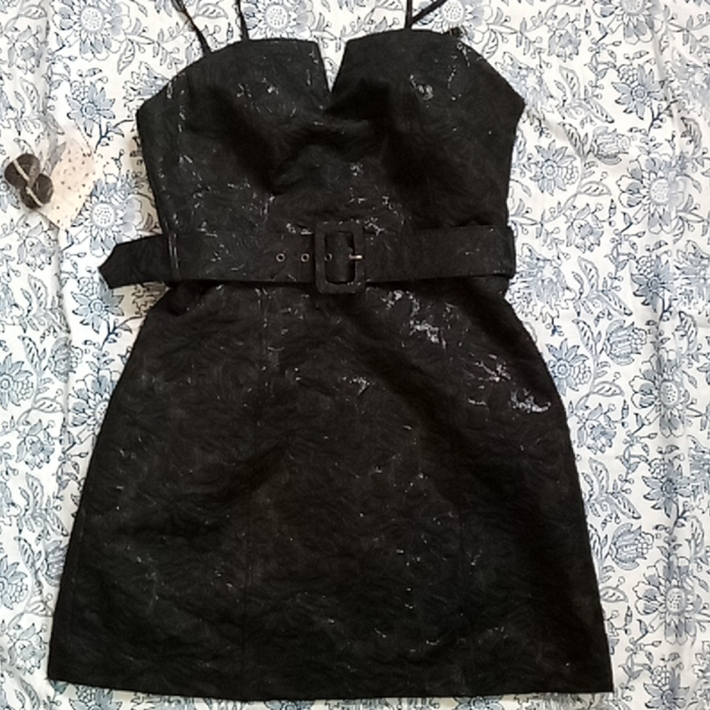 Free People Show Stopper Black Dress in Size 10